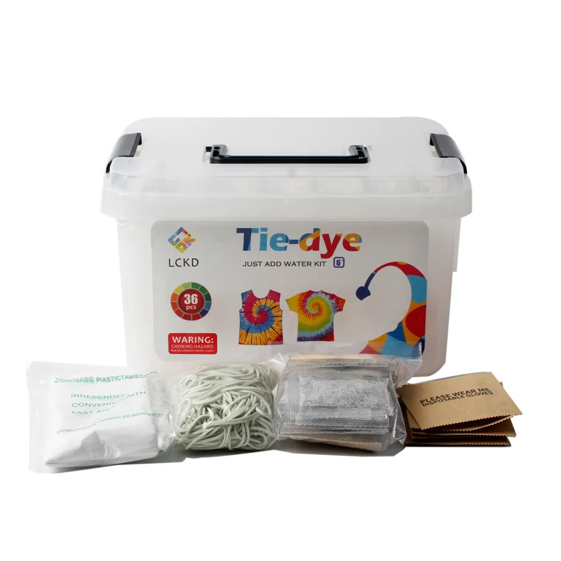 tie dye kit for kids 18 colors abric Non-Toxic Funny Creative Fashion Tie Dye Kit For Fabric Cotton Silk