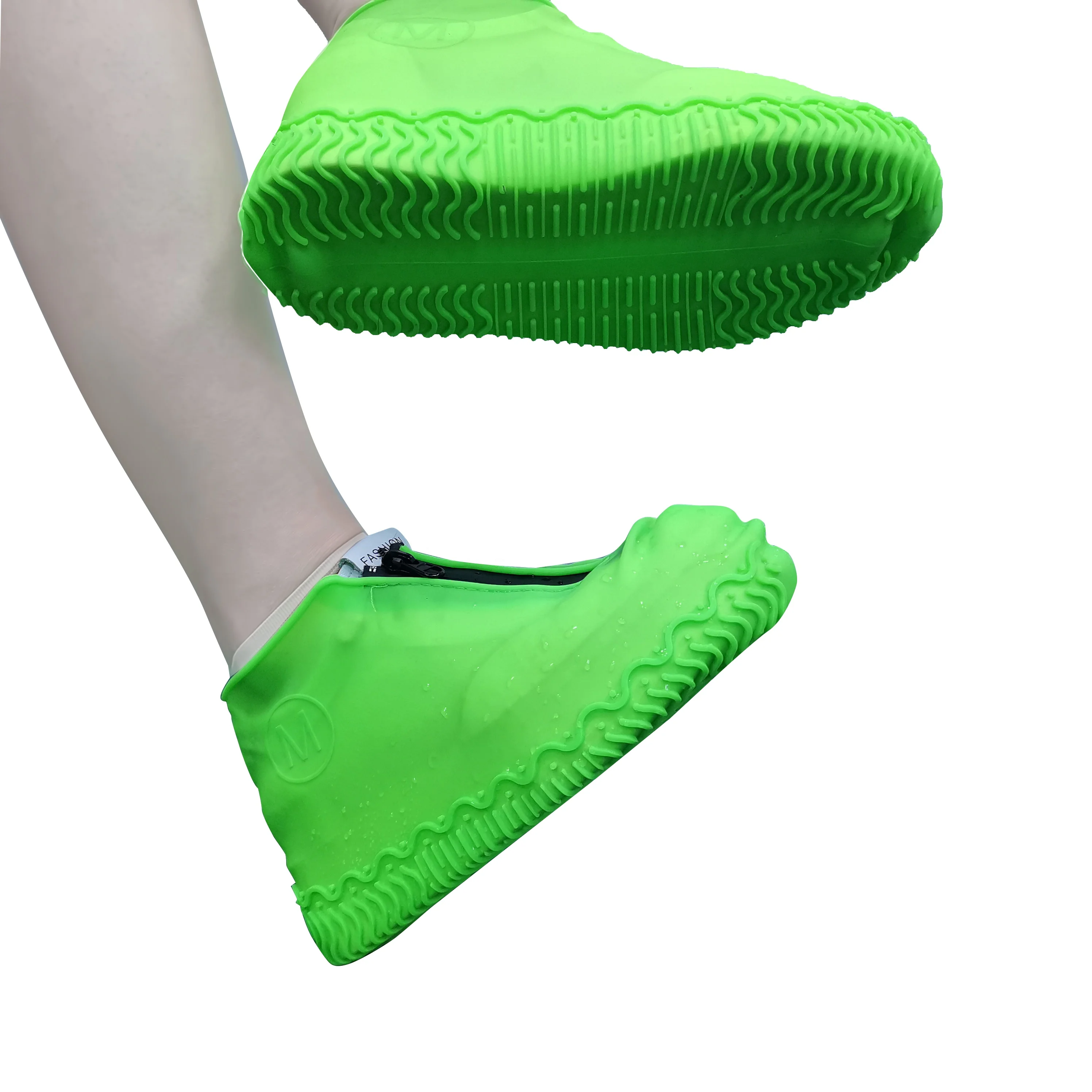 Easy Puton And Take Off Zipper Silicon Rain Shoe Protection C over Protective Anti Slip Rainy Reusable Silicone