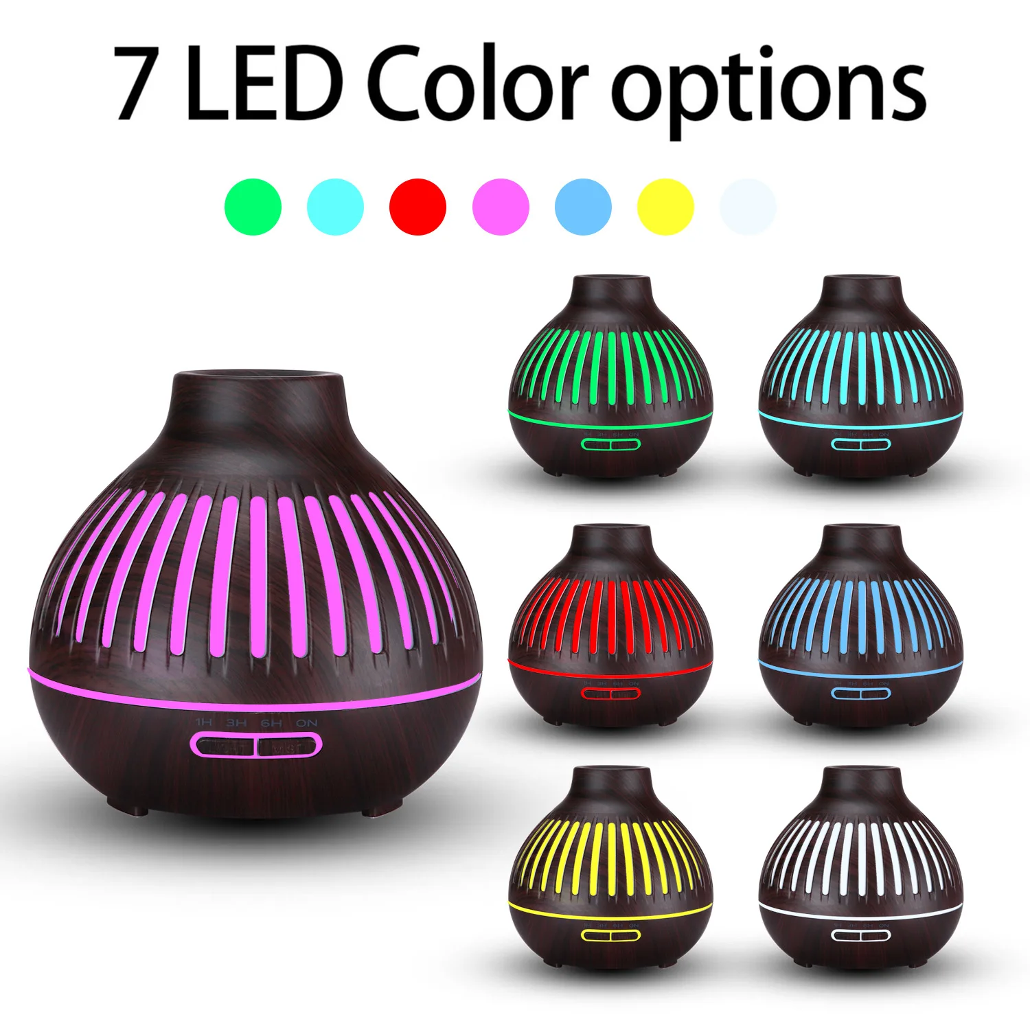 
Popular Wholesale Wireless Wifi Aroma Diffuser Ultrasonic Humidifier Mist Maker 400ml Wood Essential Oil Diffuser Charm 