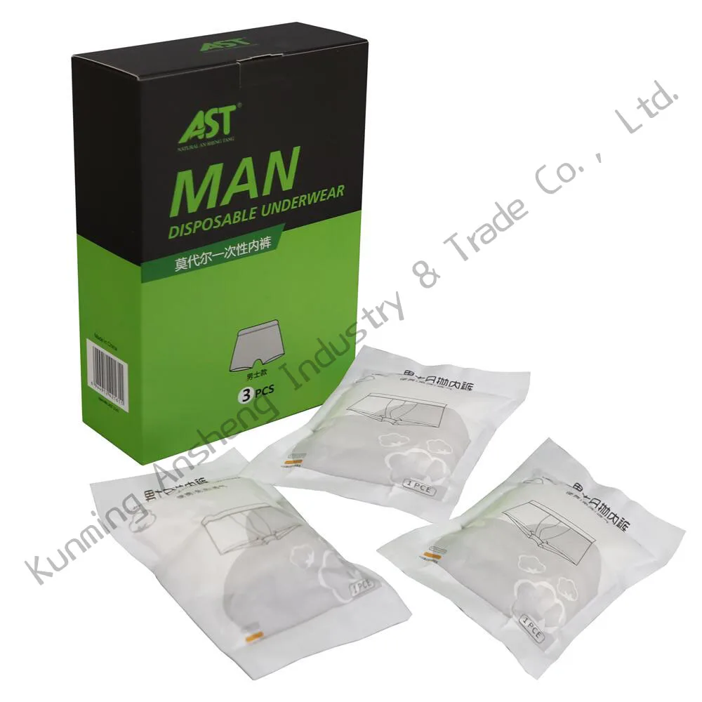 Manufacture Price Disposable Panties Briefs Spa Travel 100% Cotton Disposable Underwear For Women