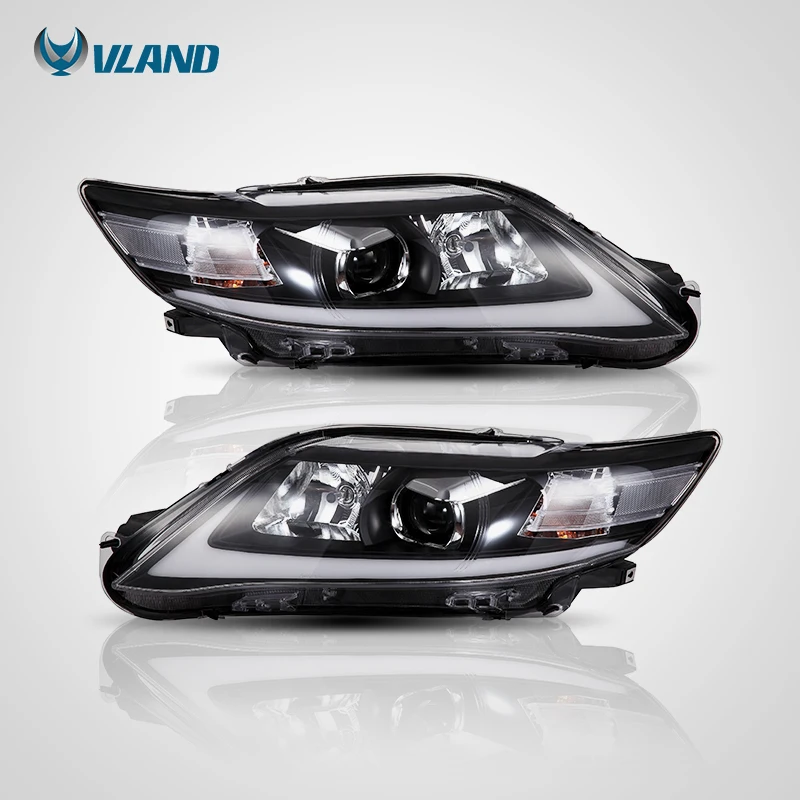 VLAND factory accessory for car head light for Camry LED Headlight 2009 2010 2011 for Camry head lamp LED moving signal