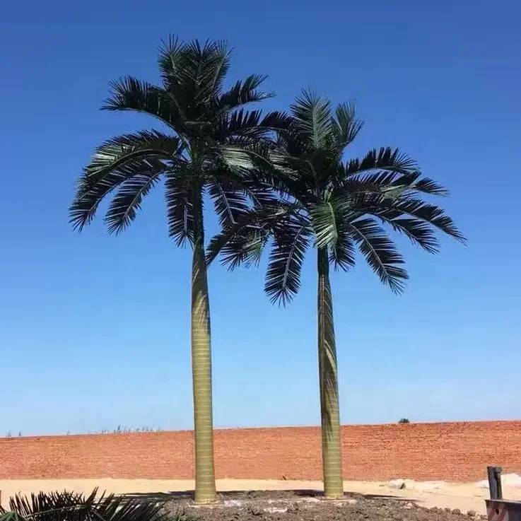 YRYZ19 Wholesale Big Date Palm Factory Direct Outdoor Decorative Simulation Wind Snow UV Proof high Metal Coconut Palm Tree