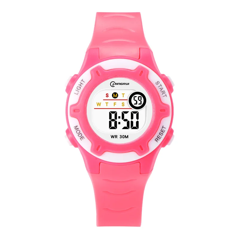 MINGRUI 8203L красочные светодиодные детские цифровые часы для детей спортивные водонепроницаемые наручные
