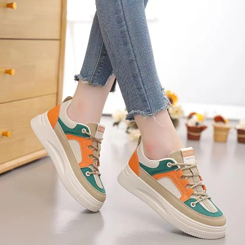 High quality Fashion women casual  platform walking style canvas comfortable and softy ladies daily leisure shoes