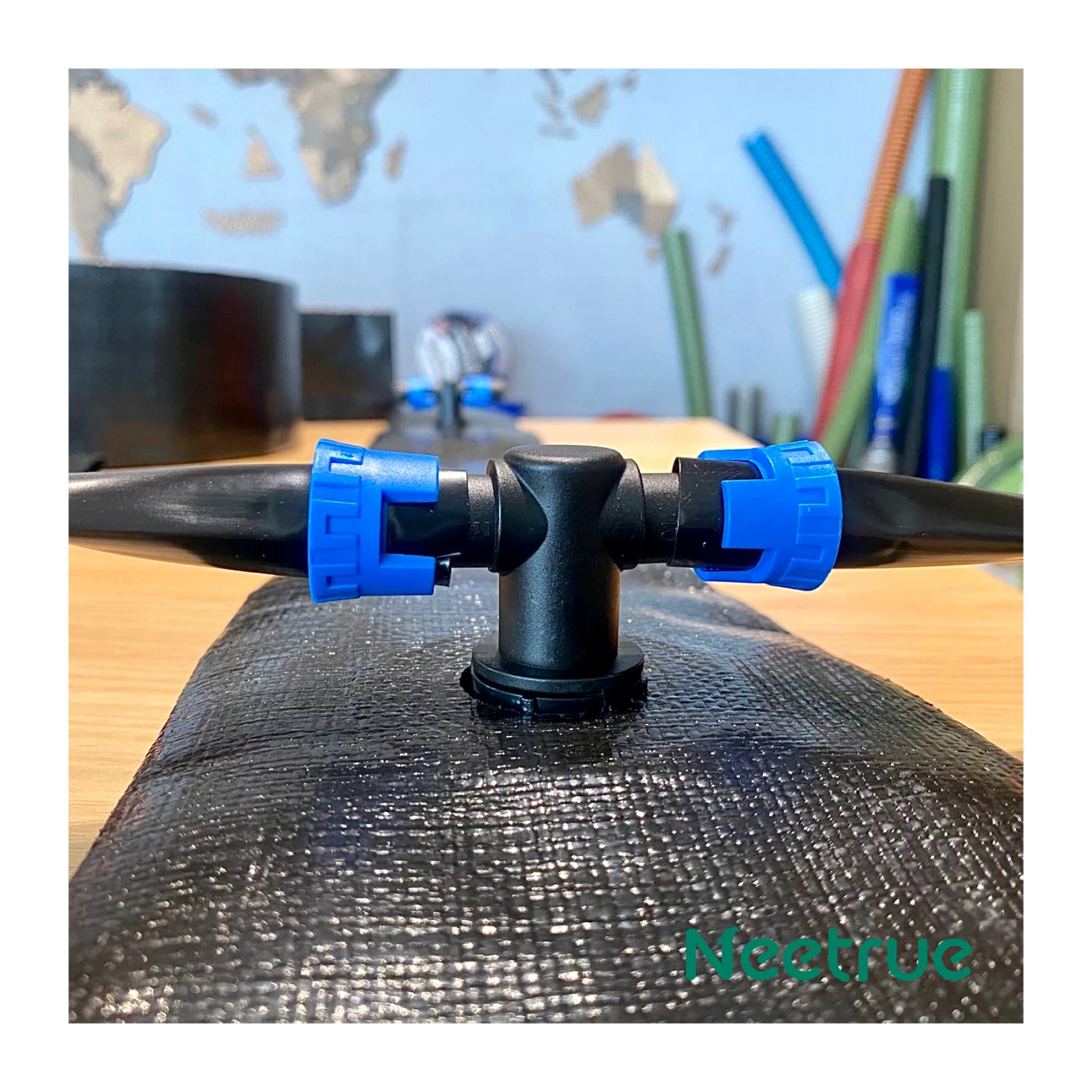 professional production flexible pipe of irrigation hose with water outlet installation tee joint elbow irrigation main pipe