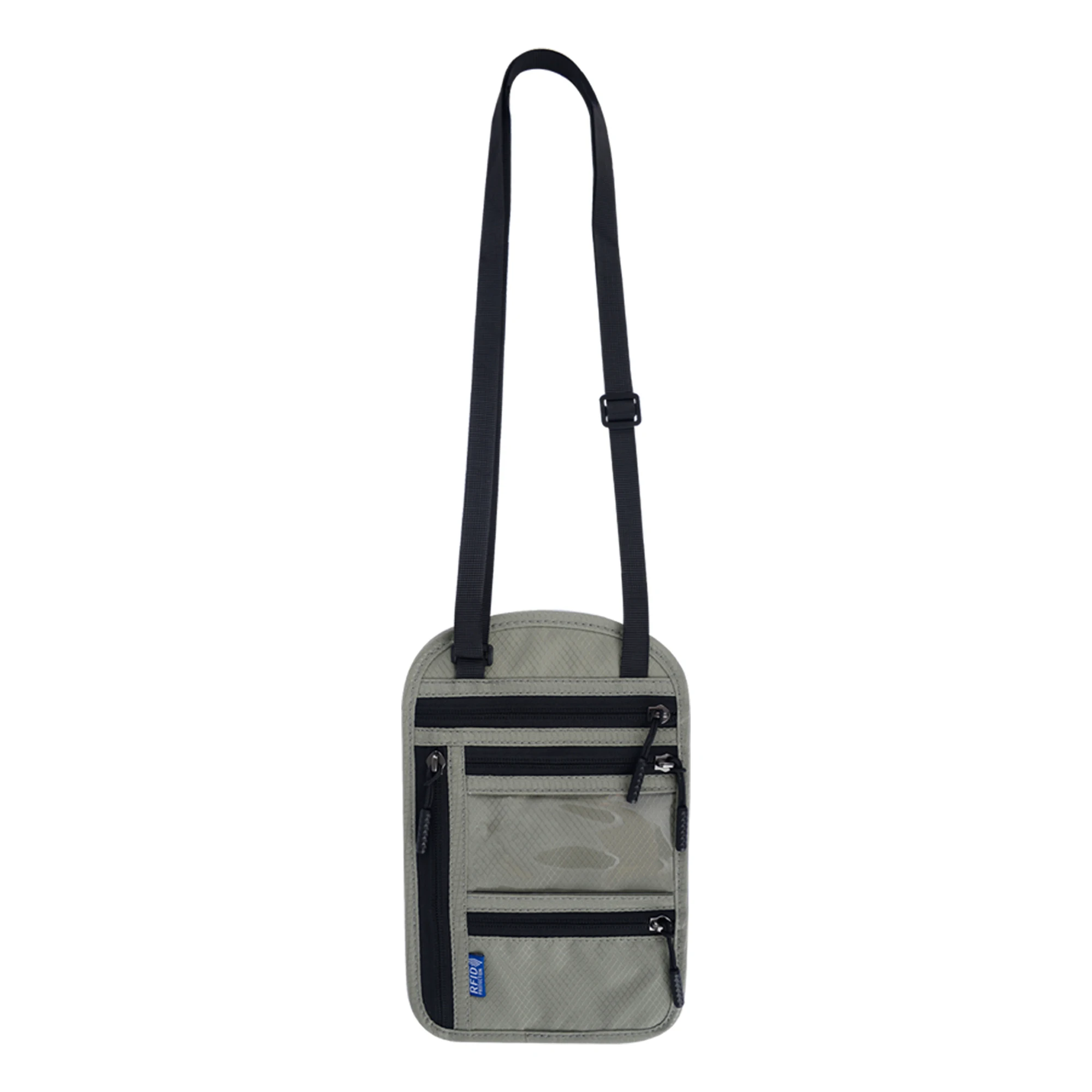 Men Women Document  Ticket Card Coin Storage Bags Travel Nylon RFID Neck Wallet Pouch Passport Holder Belt Organizer