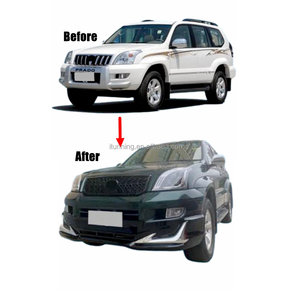  Комплект для toyota landcruiser Prado FJ120 2002-2009 передняя губа задний