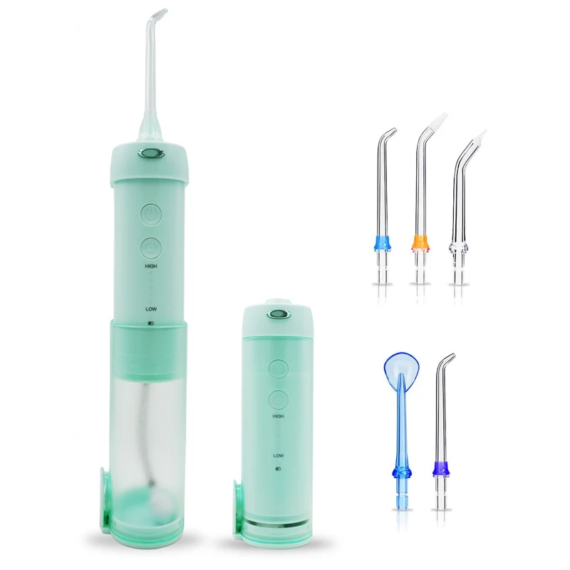 Portable Detachable Telescopic IPX7 Waterproof Rechargeable Electric Orthodontic Teeth Cleansing Dental Water