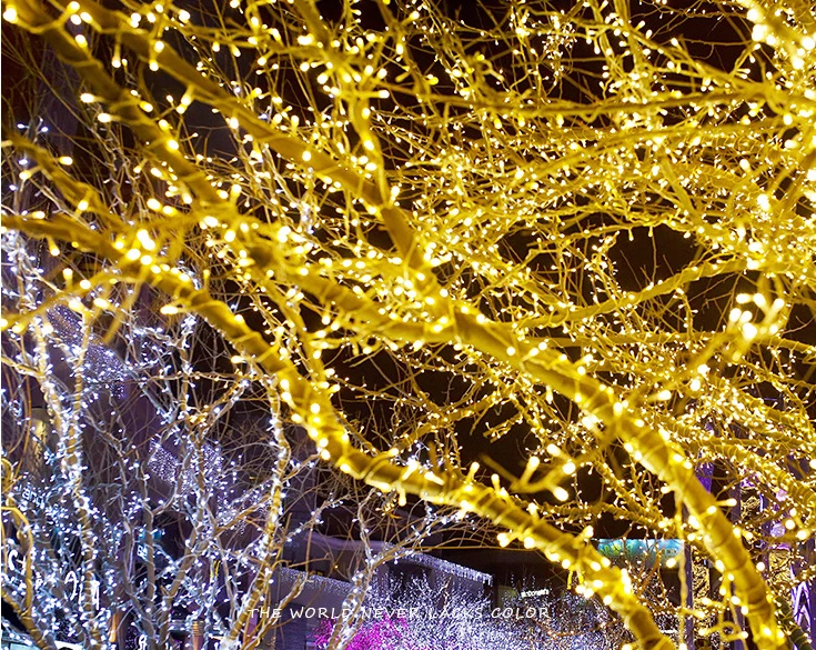 10M 50M customised led Waterproof Garland outdoor xmas Light Led Holiday Christmas Party Wedding Decoration fairy String Light