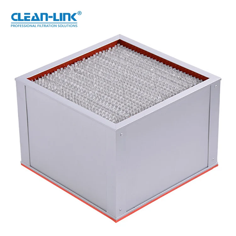 Aluminum plate High Temperature hepa filters Deep pleated Separator laminar flow hood H13 H14 hepa filter
