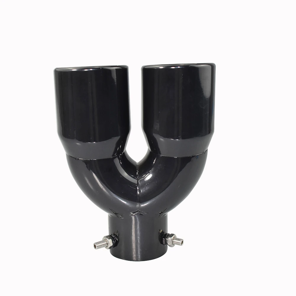 Dual Exhaust Tip Hot Sale Stainless Steel  Double Layer Exhaust Pipe Screws on Universal Diesel Exhaust Tip for Car Modification