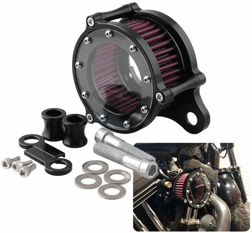Motorcycle modified CNC aluminum vintage air intake filter cleaner for Harley Sportster XL 883 1200 XL883 XL1200 48 X48 72 04-16