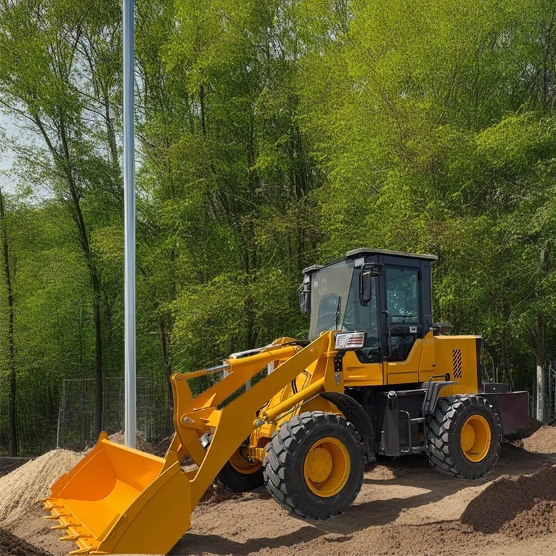 Diesel Wheel Loaders With Various Accessories Are Front-End Loaders For Construction Projects