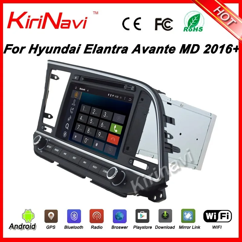 Kirinavi телефон android 11 автомобильная навигация для hyundai elantra 2016 2017 автомобильное радио wifi 3g playstore