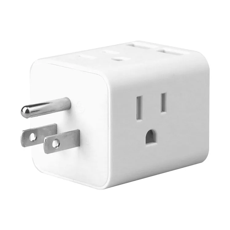 Настольный мини-стабилизатор напряжения Usb Us 4 розетки штепсельная вилка с 2 американскими портами 43*43*95 мм 120 В переменного тока 15 А CE ROHS