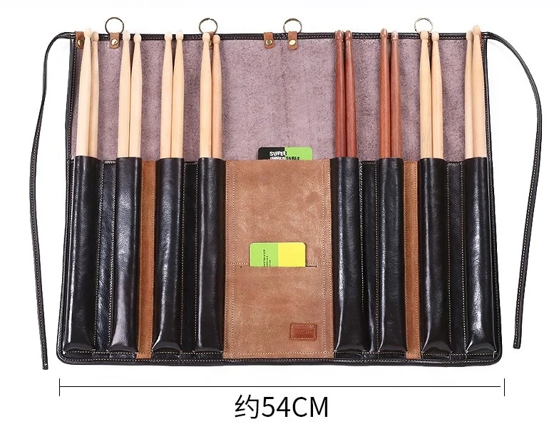 Percussion professional black drum stick bag, cheap wooden drumstick bag