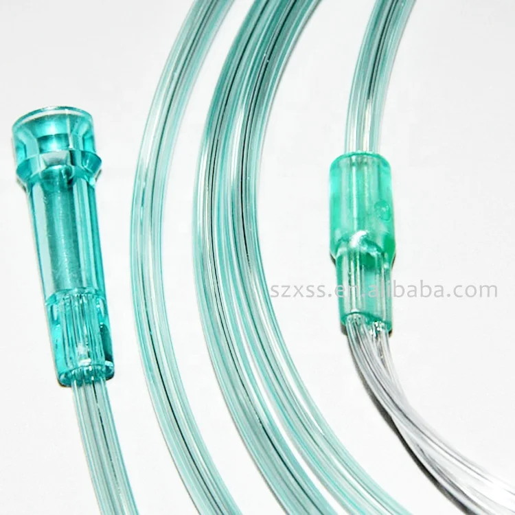 High Quality Medical Grade Pvc O2 C Use Single Use Co2 Nasal Oxygen Cannula Tube Sizes  S M L With Filter Luer