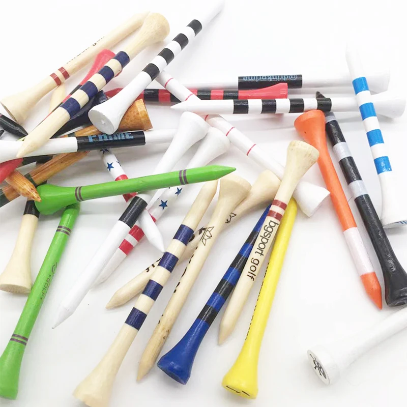 Custom Package Personalized Printed Logo Wooden Driver 2 3/4inch Direction Gift Set Golf Tees