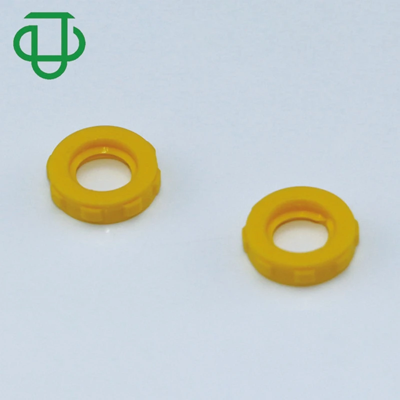 JU Plastic 7 Colors Coded Lock Ring 1/4-28 UNF Lock Nut For 1/4-28 UNF Panel Mount Thread Tube Connector Bulkhead Fitting