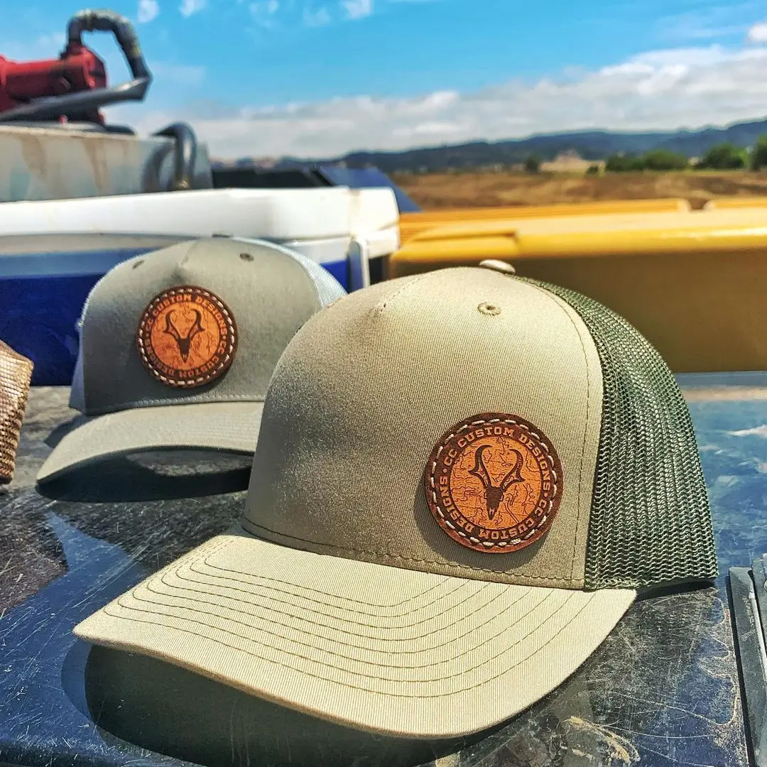 Wholesale Design Sublimation leather Embroidery Sublimation Hat Patches