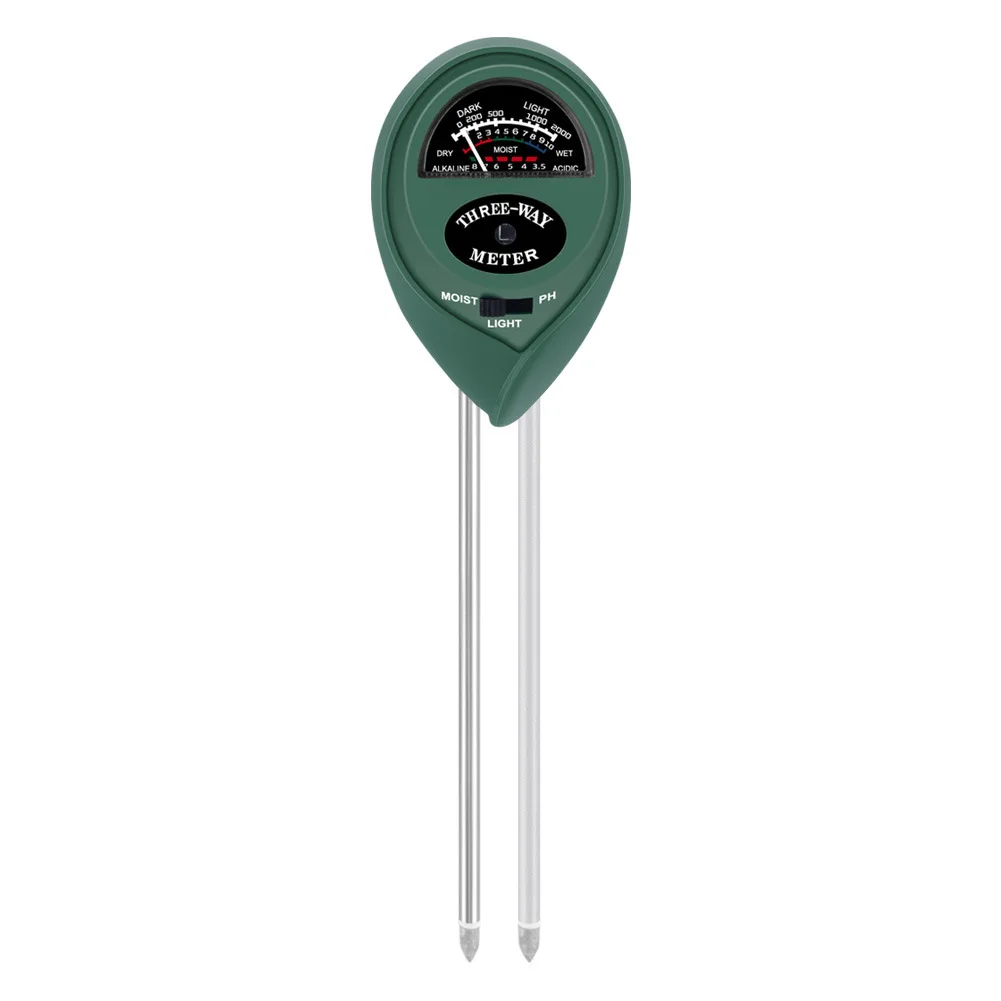 Measure Sunlight Intensity Soil PH Meter 3-in-1 Soil Tester Kits for Garden Farm Lawn Indoor & Outdoor (no Battery Needed)