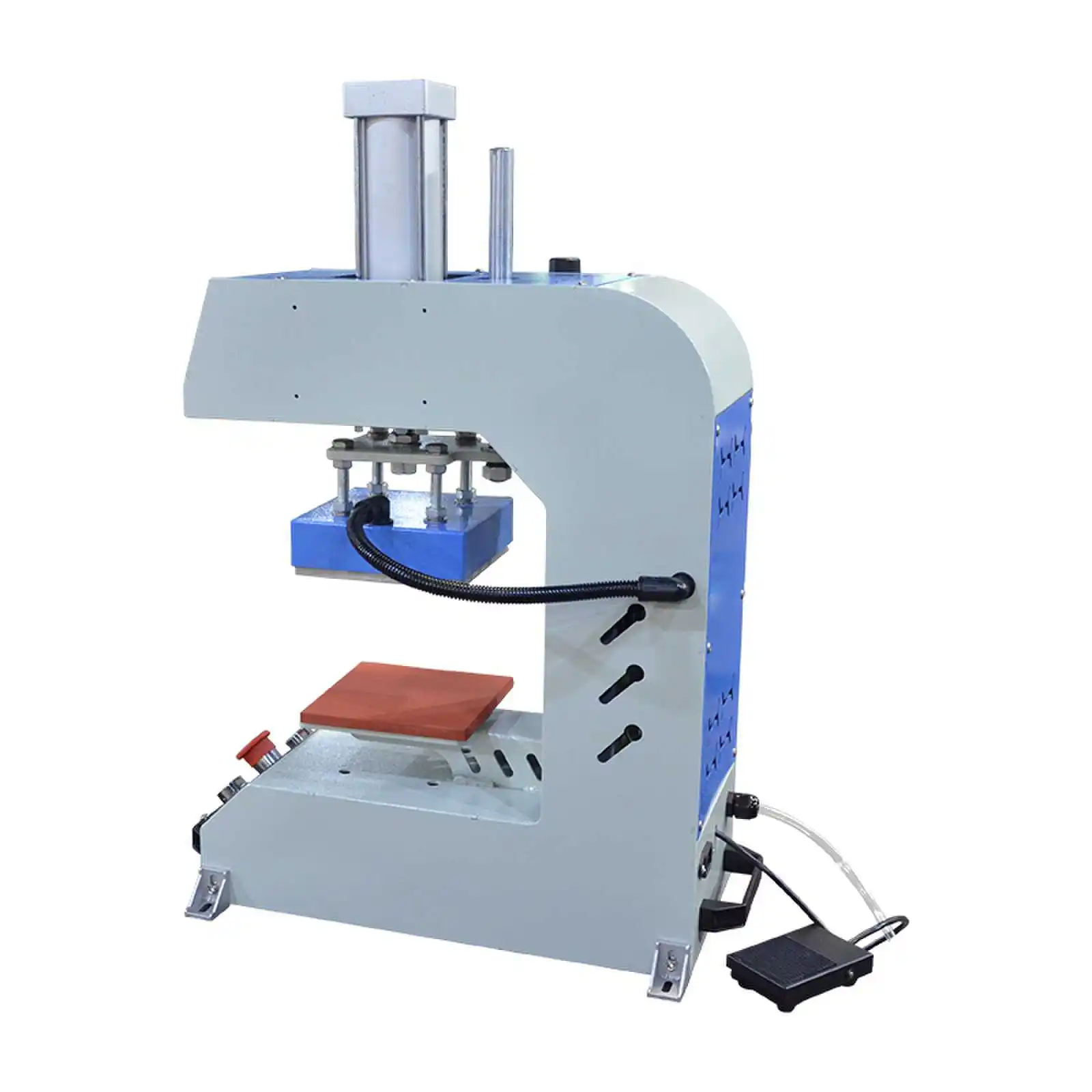 New style Single Station Automatic Logo Pneumatic Sublimation embossing Machine 15*15 Heat press Machine for T-shirt Leather