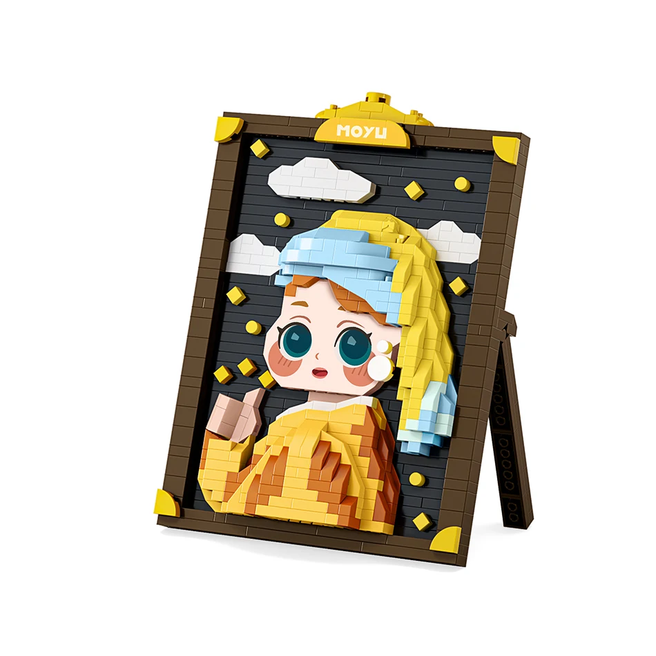 Moyu World Famous Painting Micro Building Block Diy Toy Educational Gift Building Block