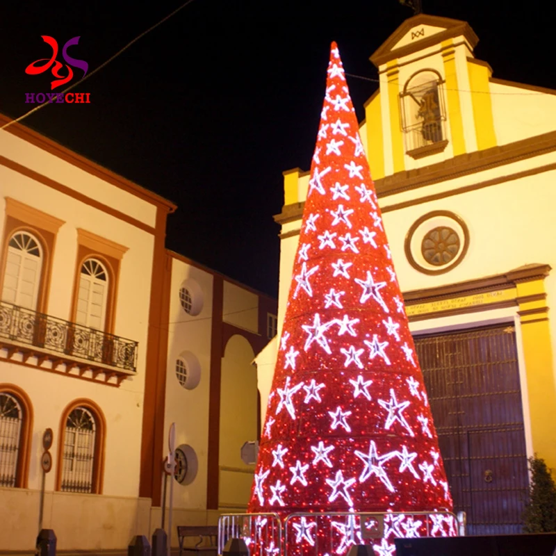 2024 New Year Large Decoration Christmas Tree Giant Outdoor 20Ft 30Ft 40Ft 50Ft Customizable Christmas Tree