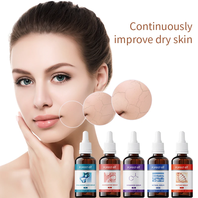 Hyaluronic Acid Serum Anti Aging Niacinamide Wrinkle Acne Dark Spot Remover Peptide Whitening Vitamin C 24K Gold Face Serum