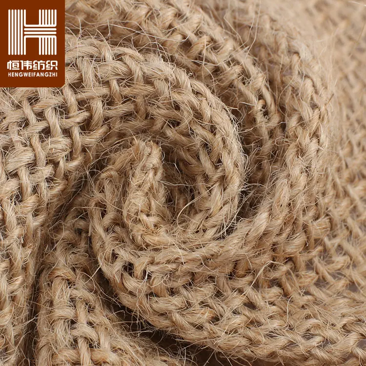 100% Natural Solid Color Jute Fabric Roll India Wholesale Jute Cloth
