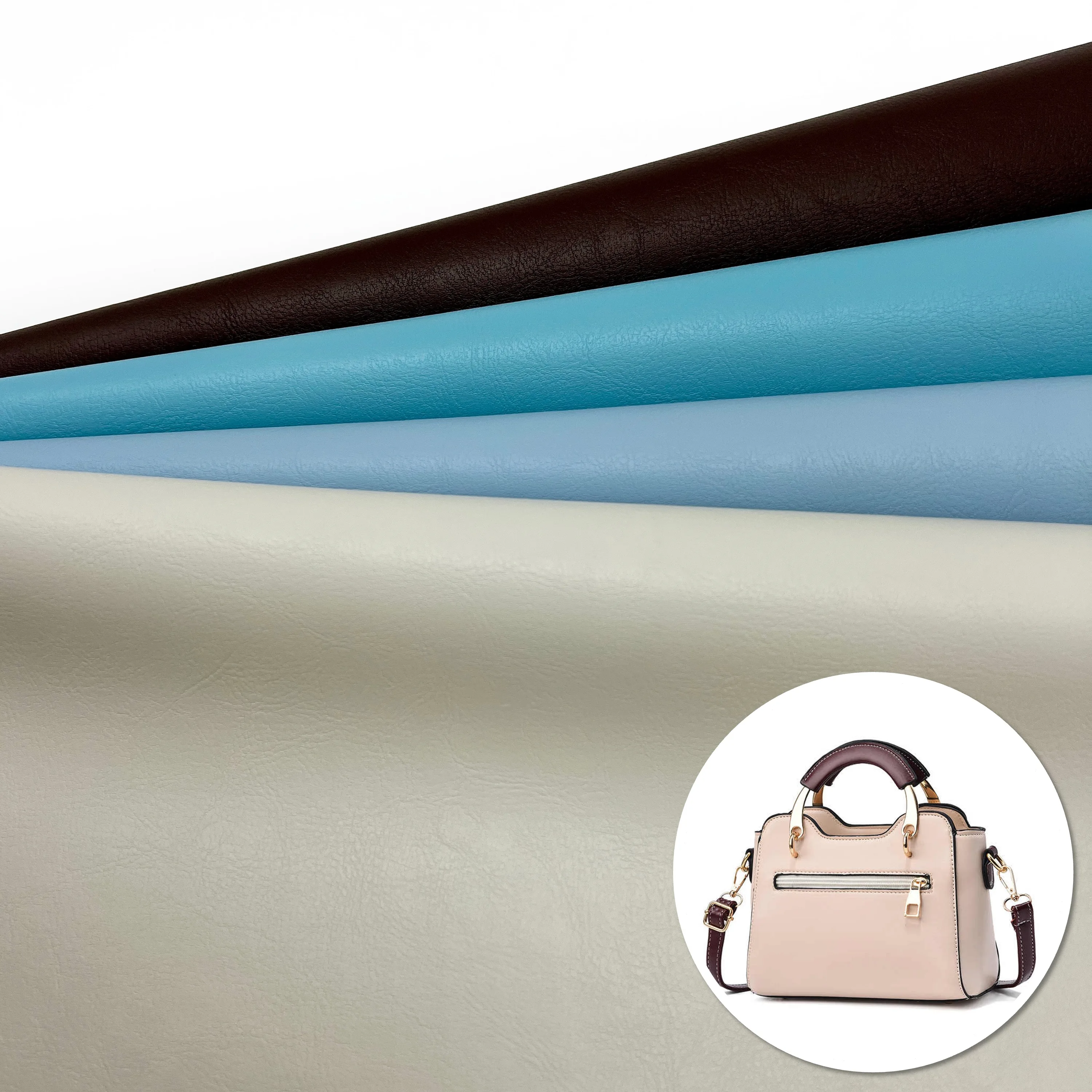 Top Picks Premium Quality Hand Bag PVC Artificial Leather Design Fabric Leather Manufactur For Bag With 1.2mm Thick