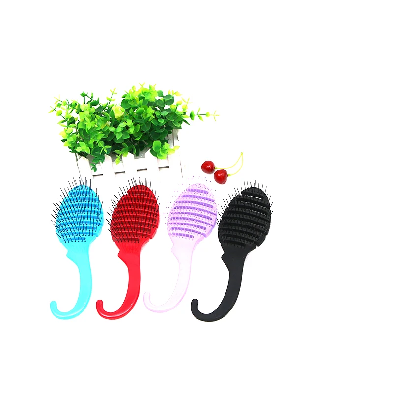 
professional plastic tangle detangling hairbrush hair comb brush wholesale 
