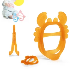 crochet beige bunny rattle wood crochet teether