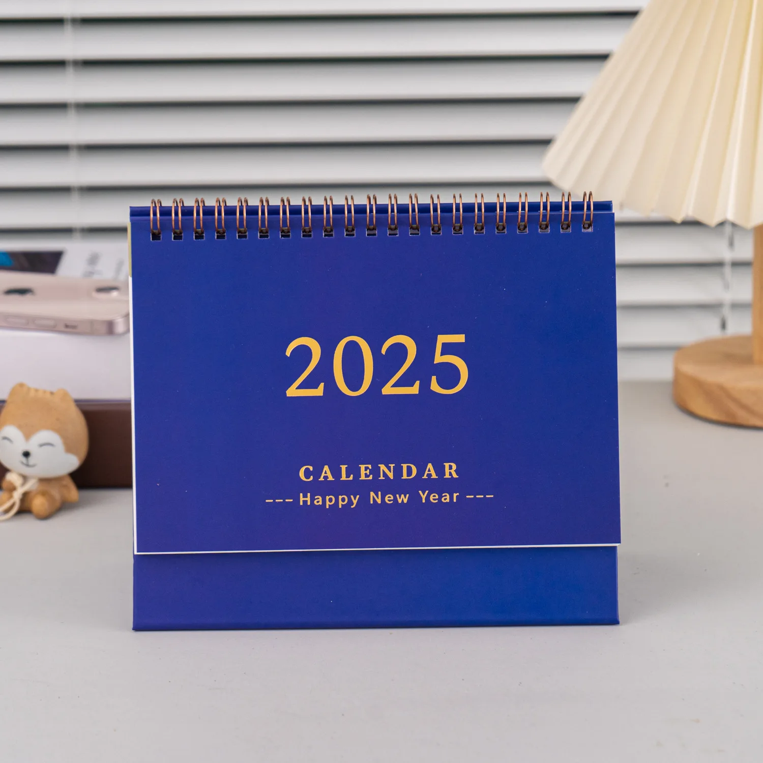 Can Custom Logo Gold 2025 Happy New Year Holiday Gift Mini Calendar Desk Decoration Novelty Creative Home Office Desk Ornaments