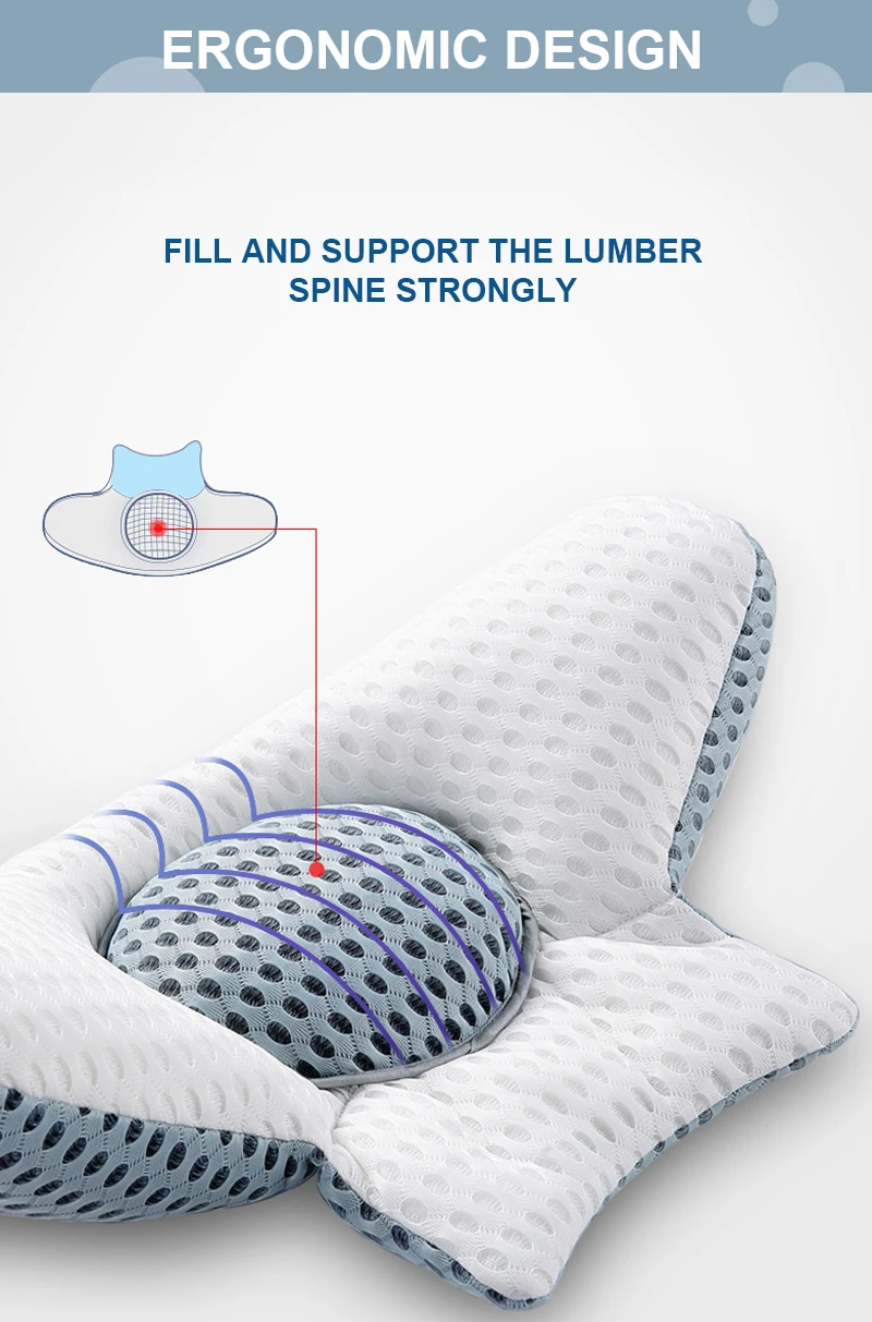 Wholesales Heating 3D Mesh Breathable Lumbar Rest Backsupport Chair Cushion For Back Pain