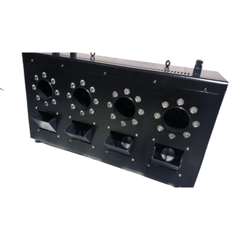 DMX Controlled 1500W RGBW LED Smoke Bubble Machine 4 Smoke Outlets Wedding Smoke Bubble Machine