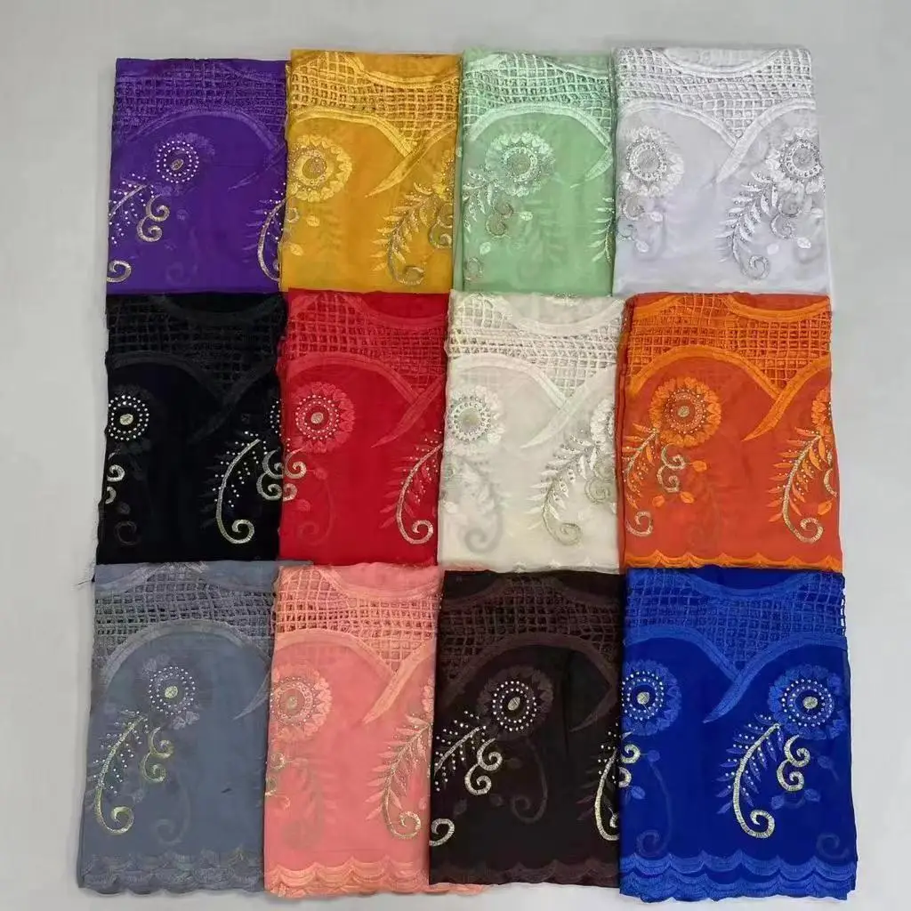 SES-547 HOT New Style Scarf Hijab Voile Hijab Embroidery Lace Luxury Excellent Quality Cotton Rhinestone Muslim Women Hijab