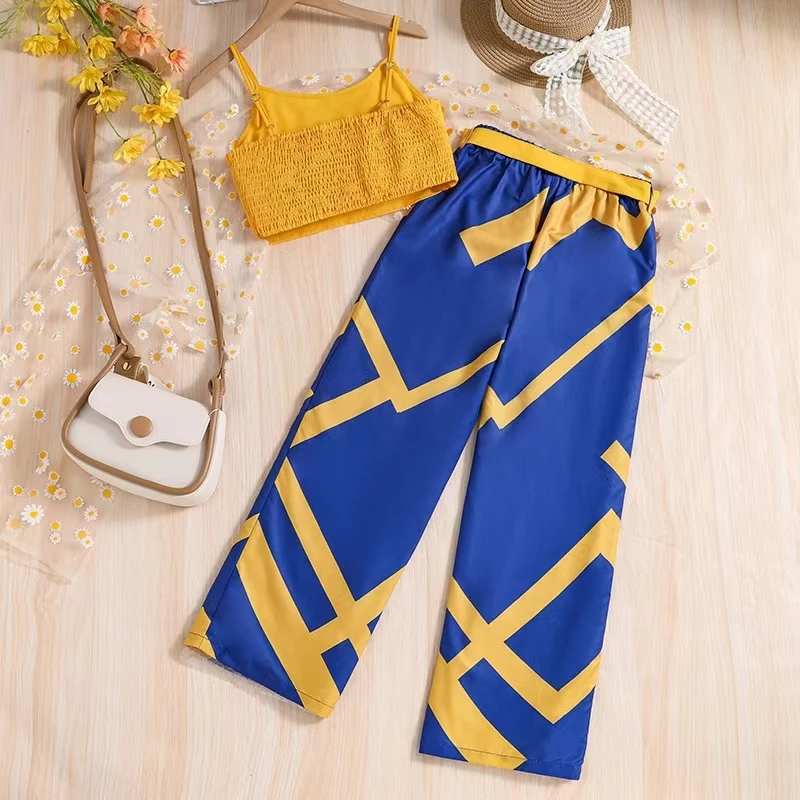 2024 Trend 6 8 10 12 Years Old Boutique Kid Outfits Summer Child Teen Pant Suit Fashion Teenager Clothes for Girls Clothing Sets