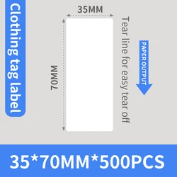 Juxing 40*70*500pcs Coated Paper Shoes Jeans Garment Bags Elastic Cord String Swing Clothing Price Hang tags