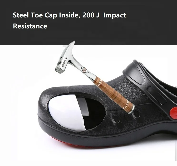 Factory Wholesale Unisex Food Industry Steel toe Waterproof Anti Slip Oil Proof Chef Shoes Hospital Nurse clog safety shoes