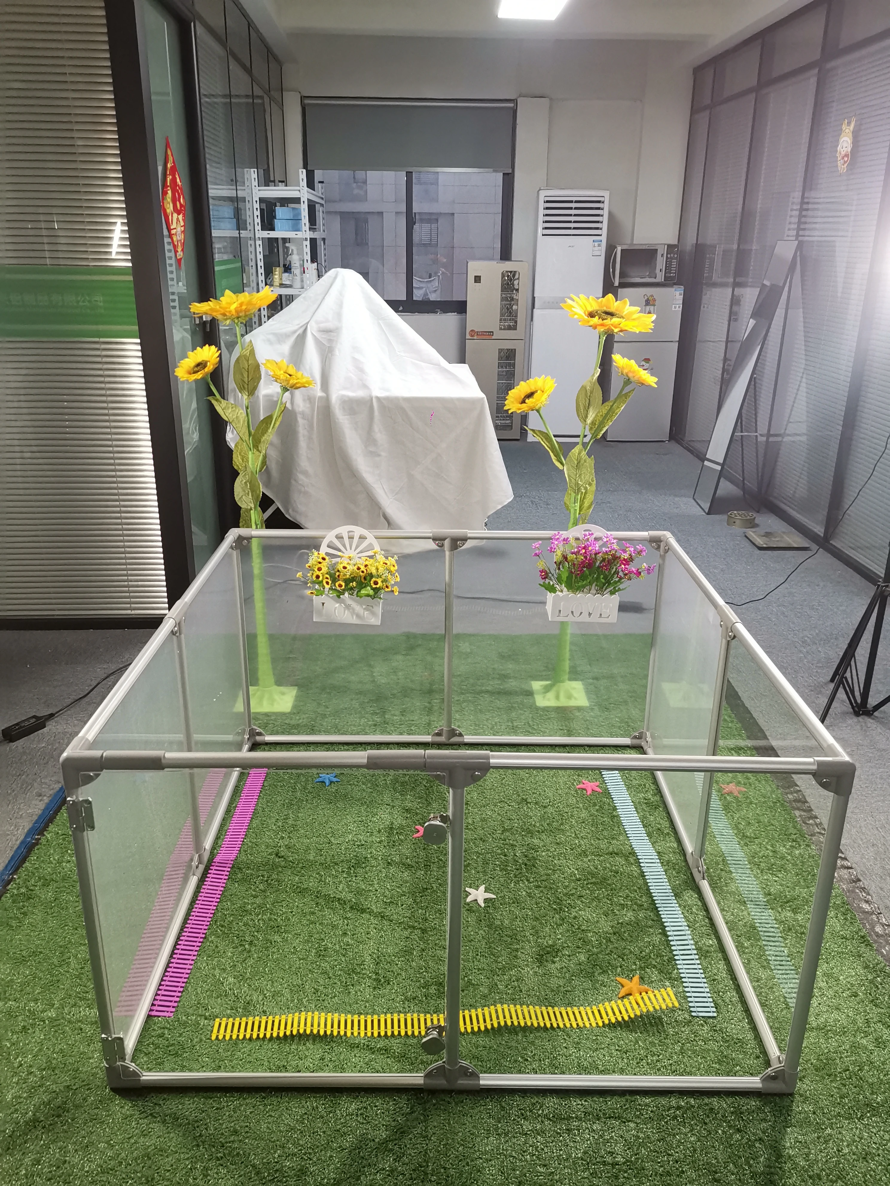 Manufacturer 8/10/12  Panels  Large Space Acrylic Dog playpen Transparent  Fence for Dogs