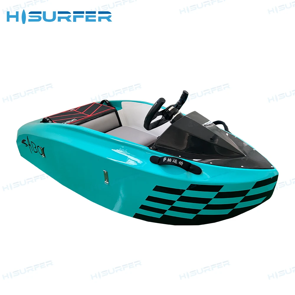 Factory Price Luxury 15KW Mini Electric Jet Boat with Pedals One Seat for Water Sports Fishing Sea Jet Kart Kayak Rowing Boat