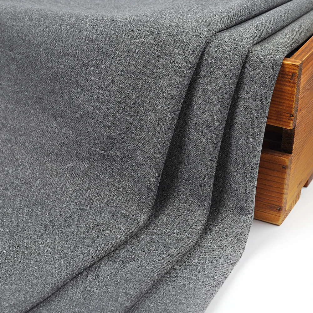 Melange Breathable Cationic Microfiber Polyester Thermal Hacci Polar Fleece Fabric for Winter Hoodie Coat Fleece Fleece Pants