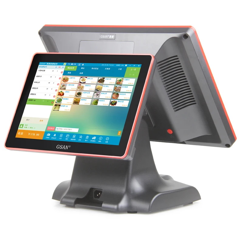 GSAN  High Quality Wholesale Pos Machine Wide Screen Capacitive Cash Register Complete  Pos Systems All In One For Cafe Shop