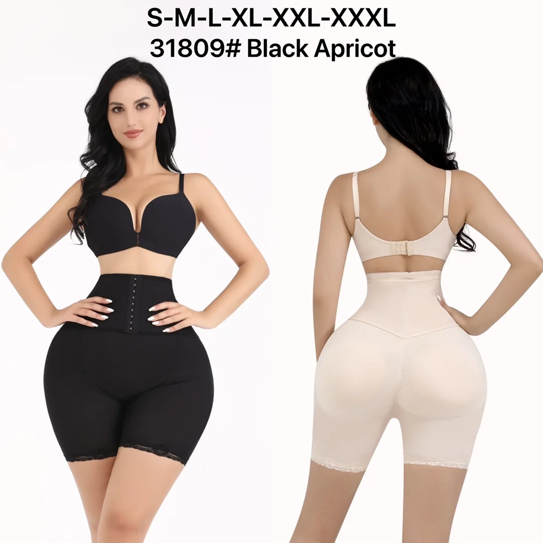 Shapewear zip-up pants high-waistedhip-filling corseted hip-lifting pants