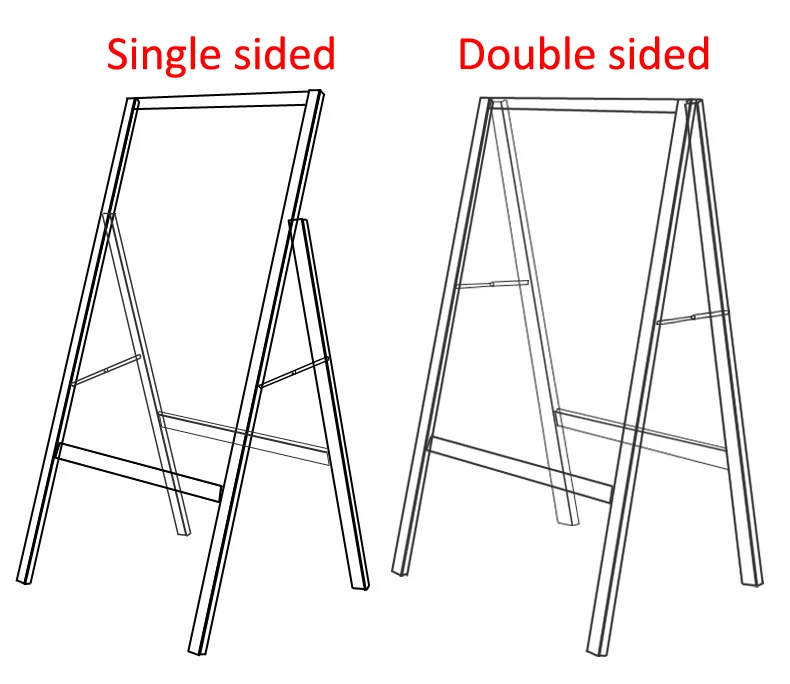 Односторонняя легкая реклама для магазина/супермаркета постеры с деревянной рамкой