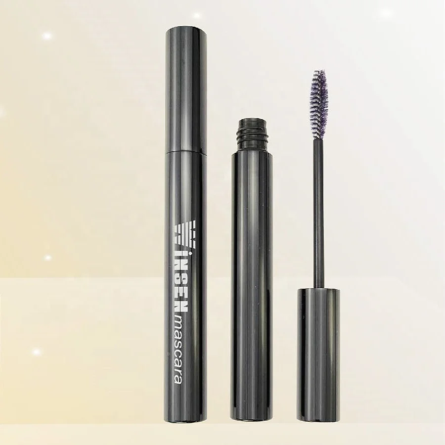 Classical aluminum mascara bottle style with volumizing brush , empty 8ml mascara bottle , matte color mascara packaging