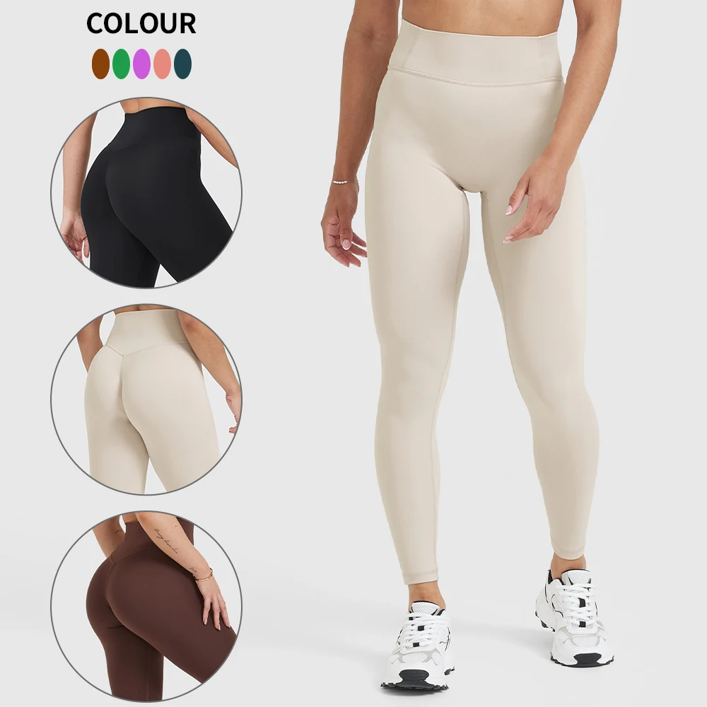 High Waist Recycled Soft Womens Yoga Pants  v shape Design trainingYoga Leggings Tight Womens Sportswear Workout Pocket Leggings