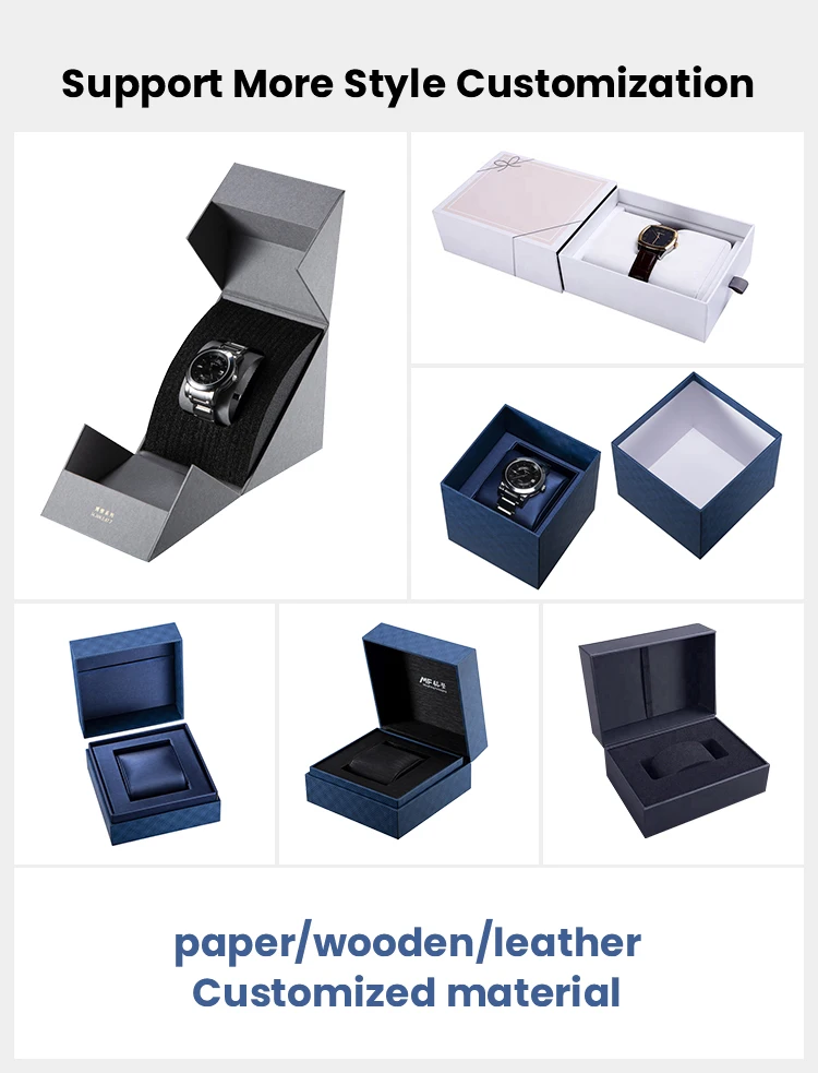 
2021New style OEM customizable watch boxes cases boxes for watches long paper watch box 