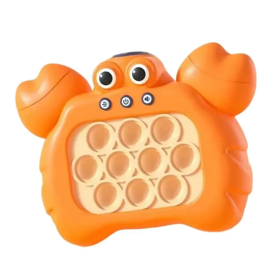 New speed push game console Whack-a-mole toy finger sensory anti-stress puzzle game Crab game console 2024